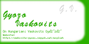 gyozo vaskovits business card